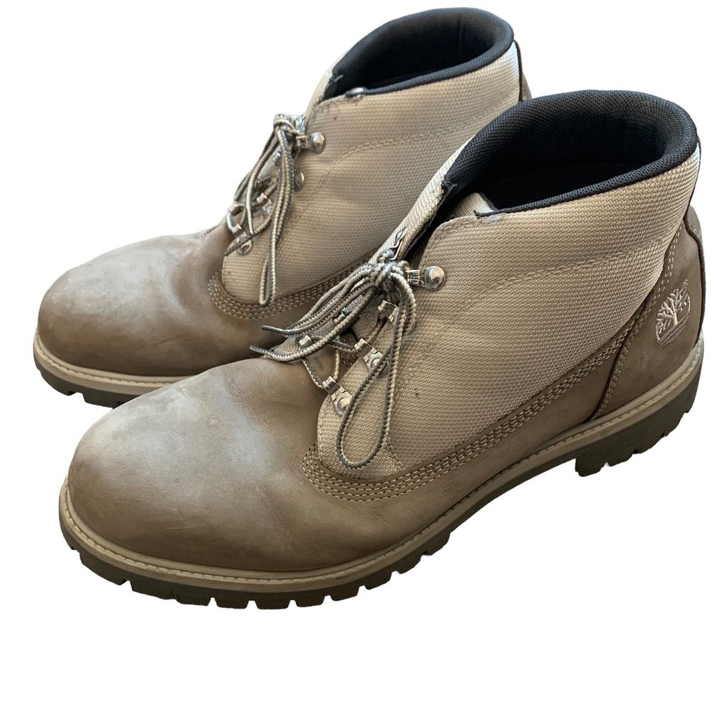 Timberland | men's lace up workboot size 12 light brown Premium Leather
